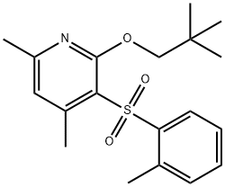 4,6-DIMETHYL-2-(NEOPENTYLOXY)-3-PYRIDINYL 2-METHYLPHENYL SULFONE Struktur