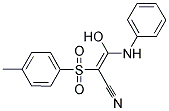 3-HYDROXY-2-((4-METHYLPHENYL)SULFONYL)-3-(PHENYLAMINO)PROP-2-ENENITRILE Struktur