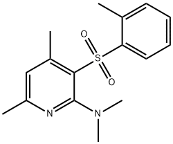 N,N,4,6-TETRAMETHYL-3-[(2-METHYLPHENYL)SULFONYL]-2-PYRIDINAMINE Struktur