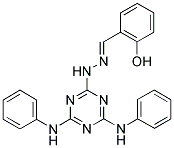 2-HYDROXYBENZALDEHYDE (4,6-DIANILINO-1,3,5-TRIAZIN-2-YL)HYDRAZONE Struktur