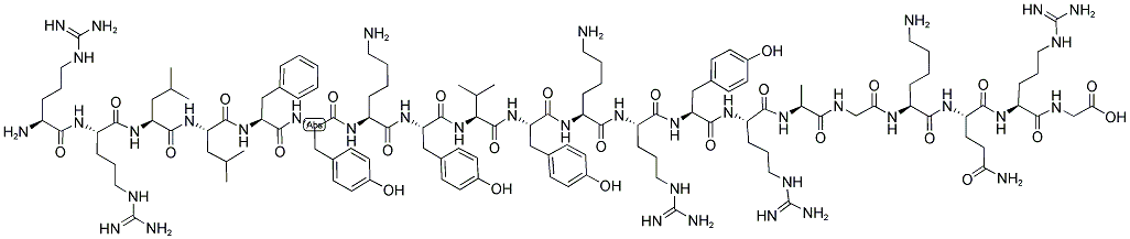ARG-ARG-LEU-LEU-PHE-TYR-LYS-TYR-VAL-TYR-LYS-ARG-TYR-ARG-ALA-GLY-LYS-GLN-ARG-GLY Struktur