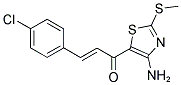 1-[4-AMINO-2-(METHYLTHIO)-1,3-THIAZOL-5-YL]-3-(4-CHLOROPHENYL)PROP-2-EN-1-ONE Struktur