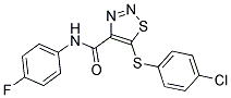 5-[(4-CHLOROPHENYL)SULFANYL]-N-(4-FLUOROPHENYL)-1,2,3-THIADIAZOLE-4-CARBOXAMIDE Struktur