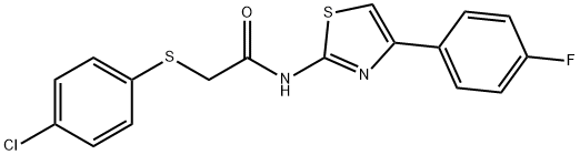 2-[(4-CHLOROPHENYL)SULFANYL]-N-[4-(4-FLUOROPHENYL)-1,3-THIAZOL-2-YL]ACETAMIDE Struktur