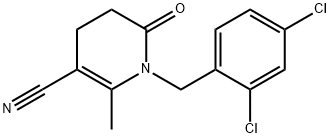 1-(2,4-DICHLOROBENZYL)-2-METHYL-6-OXO-1,4,5,6-TETRAHYDRO-3-PYRIDINECARBONITRILE Struktur