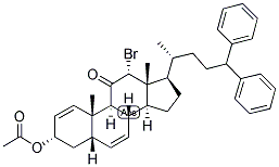 5BETA-CHOLADIEN-12ALPHA-BROMO-24,24-DIPHENYL-3ALPHA-OL-11-ONE 3-ACETATE Struktur