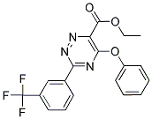 ETHYL 5-PHENOXY-3-[3-(TRIFLUOROMETHYL)PHENYL]-1,2,4-TRIAZINE-6-CARBOXYLATE Struktur