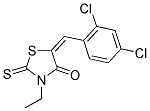 (5E)-5-(2,4-DICHLOROBENZYLIDENE)-3-ETHYL-2-THIOXO-1,3-THIAZOLIDIN-4-ONE Struktur