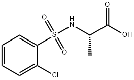 2-([(2-CHLOROPHENYL)SULFONYL]AMINO)PROPANOIC ACID Struktur