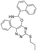 6-(1-NAPHTHYL)-3-(PROPYLTHIO)-6,7-DIHYDRO[1,2,4]TRIAZINO[5,6-D][3,1]BENZOXAZEPINE Struktur