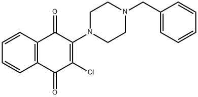 2-(4-BENZYLPIPERAZINO)-3-CHLORONAPHTHOQUINONE Struktur