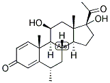 1,4-PREGNADIEN-6-ALPHA-METHYL-11-BETA, 17-DIOL-3,20-DIONE Struktur