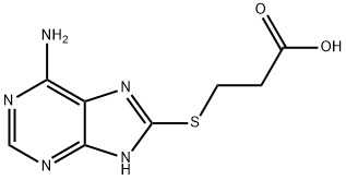 3-(6-AMINO-9 H-PURIN-8-YLSULFANYL)-PROPIONIC ACID Struktur