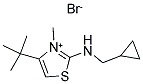 4-(TERT-BUTYL)-2-[(CYCLOPROPYLMETHYL)AMINO]-3-METHYL-1,3-THIAZOL-3-IUM BROMIDE Struktur