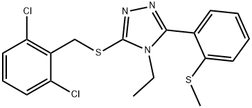 2,6-DICHLOROBENZYL 4-ETHYL-5-[2-(METHYLSULFANYL)PHENYL]-4H-1,2,4-TRIAZOL-3-YL SULFIDE Struktur