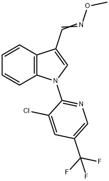 1-[3-CHLORO-5-(TRIFLUOROMETHYL)-2-PYRIDINYL]-1H-INDOLE-3-CARBALDEHYDE O-METHYLOXIME Struktur