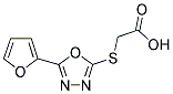 ([5-(2-FURYL)-1,3,4-OXADIAZOL-2-YL]SULFANYL)ACETIC ACID Struktur