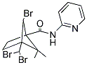 6-BROMO-4-(DIBROMOMETHYL)-5,5-DIMETHYL-N-PYRIDIN-2-YLBICYCLO[2.1.1]HEXANE-1-CARBOXAMIDE Struktur