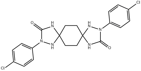 2,10-BIS(4-CHLOROPHENYL)-1,2,4,9,10,12-HEXAAZADISPIRO[4.2.4.2]TETRADECANE-3,11-DIONE Struktur