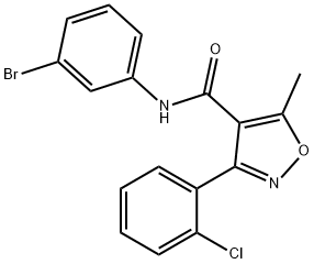 N-(3-BROMOPHENYL)(3-(2-CHLOROPHENYL)-5-METHYLISOXAZOL-4-YL)FORMAMIDE Struktur