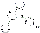 ETHYL 5-[(4-BROMOPHENYL)SULFANYL]-3-PHENYL-1,2,4-TRIAZINE-6-CARBOXYLATE Struktur