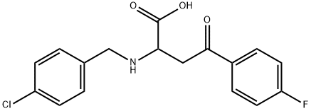 2-[(4-CHLOROBENZYL)AMINO]-4-(4-FLUOROPHENYL)-4-OXOBUTANOIC ACID Struktur