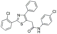 N-(4-CHLOROPHENYL)-2-[2-(2-CHLOROPHENYL)-4-PHENYL-1,3-THIAZOL-5-YL]ACETAMIDE Struktur