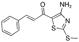 1-[4-AMINO-2-(METHYLTHIO)-1,3-THIAZOL-5-YL]-3-PHENYLPROP-2-EN-1-ONE Struktur