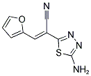 2-(5-AMINO-1,3,4-THIADIAZOL-2-YL)-3-(2-FURYL)ACRYLONITRILE Struktur