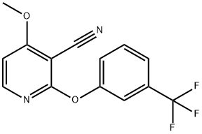 4-METHOXY-2-[3-(TRIFLUOROMETHYL)PHENOXY]NICOTINONITRILE Struktur