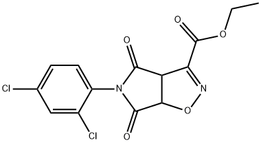 ETHYL 5-(2,4-DICHLOROPHENYL)-4,6-DIOXO-4,5,6,6A-TETRAHYDRO-3AH-PYRROLO[3,4-D]ISOXAZOLE-3-CARBOXYLATE Struktur