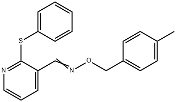 2-(PHENYLSULFANYL)NICOTINALDEHYDE O-(4-METHYLBENZYL)OXIME Struktur