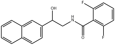 2,6-DIFLUORO-N-[2-HYDROXY-2-(2-NAPHTHYL)ETHYL]BENZENECARBOXAMIDE Struktur