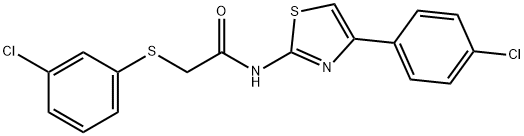 2-[(3-CHLOROPHENYL)SULFANYL]-N-[4-(4-CHLOROPHENYL)-1,3-THIAZOL-2-YL]ACETAMIDE Struktur