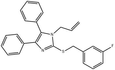 1-ALLYL-2-[(3-FLUOROBENZYL)SULFANYL]-4,5-DIPHENYL-1H-IMIDAZOLE Struktur