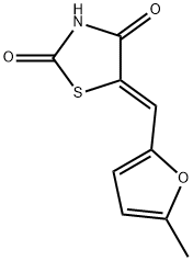 5-[(Z)-(5-METHYL-2-FURYL)METHYLIDENE]-1,3-THIAZOLANE-2,4-DIONE Struktur