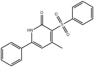 4-METHYL-6-PHENYL-3-(PHENYLSULFONYL)-2(1H)-PYRIDINONE Struktur