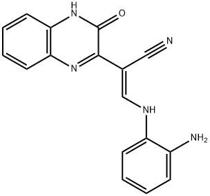 3-(2-AMINOANILINO)-2-(3-OXO-3,4-DIHYDRO-2-QUINOXALINYL)ACRYLONITRILE Struktur