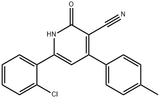 6-(2-CHLOROPHENYL)-2-HYDROXY-4-(4-METHYLPHENYL)NICOTINONITRILE Struktur