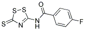 4-FLUORO-N-(3-THIOXO-3H-1,2,4-DITHIAZOL-5-YL)BENZENECARBOXAMIDE Struktur