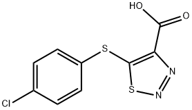 5-[(4-CHLOROPHENYL)SULFANYL]-1,2,3-THIADIAZOLE-4-CARBOXYLIC ACID Struktur