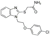 2-((1-[2-(4-CHLOROPHENOXY)ETHYL]-1H-BENZIMIDAZOL-2-YL)THIO)ACETAMIDE Struktur