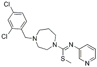 1-METHYL N1-(3-PYRIDYL)-4-(2,4-DICHLOROBENZYL)-1,4-DIAZEPANE-1-CARBOXIMIDOTHIOATE Struktur