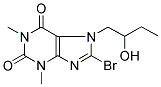 8-BROMO-7-(2-HYDROXYBUTYL)-1,3-DIMETHYL-2,3,6,7-TETRAHYDRO-1H-PURINE-2,6-DIONE Struktur