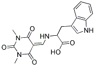 2-([(1,3-DIMETHYL-2,4,6-TRIOXOTETRAHYDROPYRIMIDIN-5(2H)-YLIDENE)METHYL]AMINO)-3-(1H-INDOL-3-YL)PROPANOIC ACID Struktur