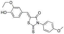 (5Z)-5-(3-ETHOXY-4-HYDROXYBENZYLIDENE)-3-(4-METHOXYPHENYL)-2-THIOXO-1,3-THIAZOLIDIN-4-ONE Struktur