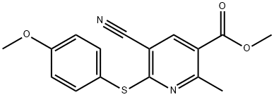 METHYL 5-CYANO-6-[(4-METHOXYPHENYL)SULFANYL]-2-METHYLNICOTINATE Struktur