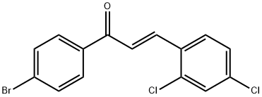 1-(4-BROMOPHENYL)-3-(2,4-DICHLOROPHENYL)-2-PROPEN-1-ONE Struktur