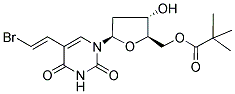 (5-[5-(2-BROMOVINYL)-2,4-DIOXO-1,2,3,4-TETRAHYDROPYRIMIDIN-1-YL]-3-HYDROXYTETRAHYDROFURAN-2-YL)METHYL PIVALATE Struktur