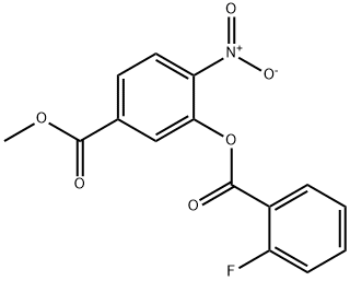 METHYL 3-[(2-FLUOROBENZOYL)OXY]-4-NITROBENZENECARBOXYLATE Struktur